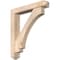 Ekena Millwork Imperial Arts and Crafts Smooth Bracket w/ Offset Brace, Douglas Fir, 5 1/2"W x 30"D x 34"H BKT0604X30X34IMP03SDF - alternate 1